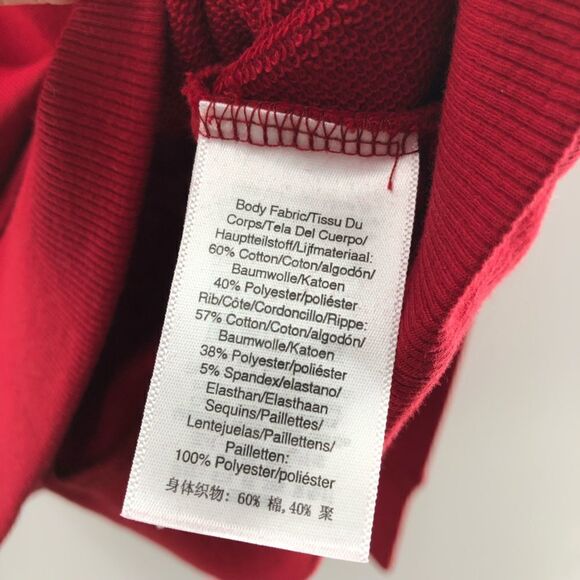 ‎DKNY Sequin-Embellished Keyhole Swe Holiday Red Small - Picture 6 of 11